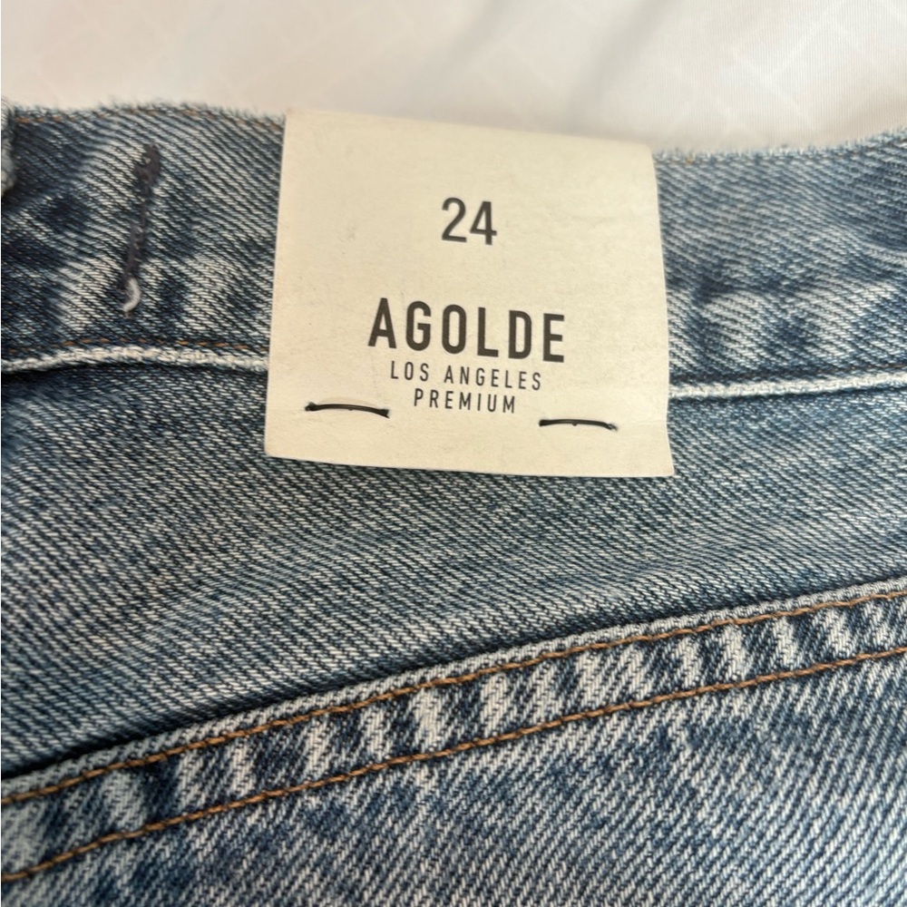 Agolde Jean High Rise Mini Skirt - Picture 6 of 7